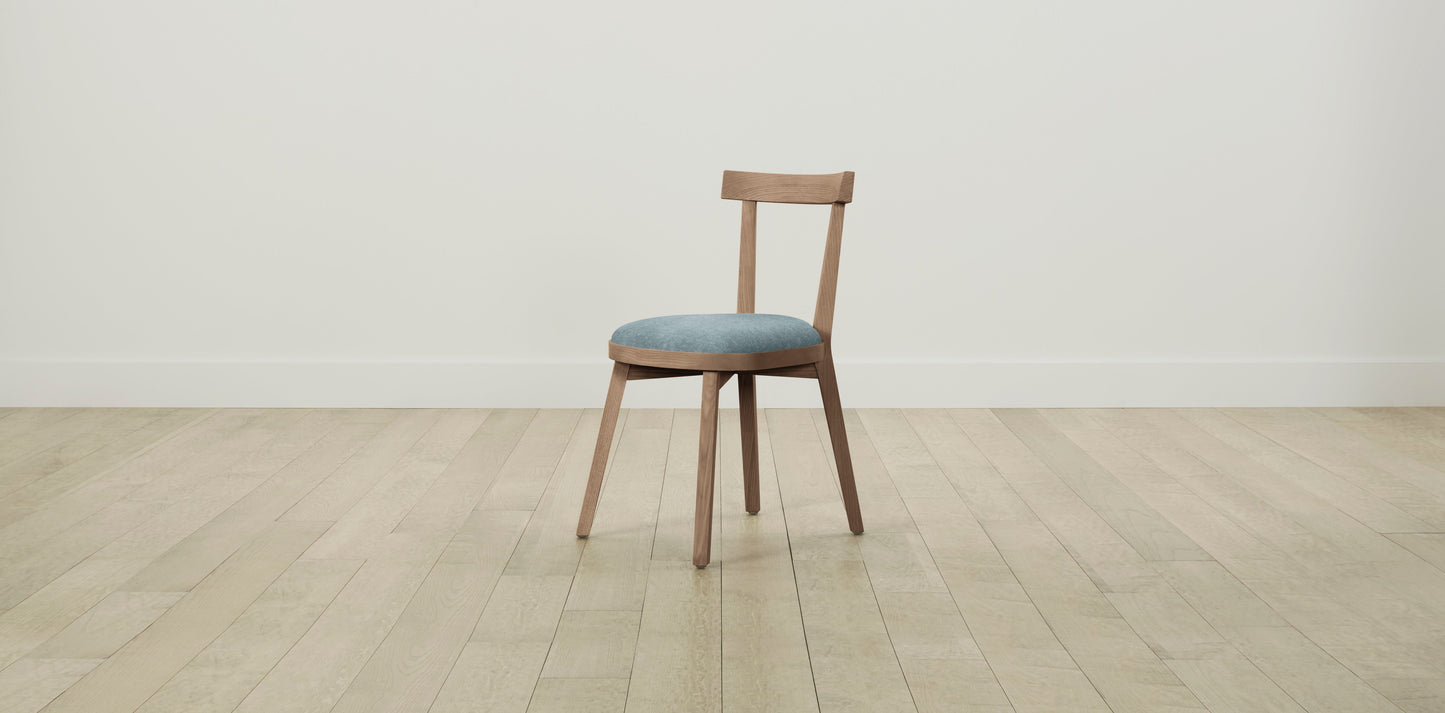 The Allen - Mohair Slate Blue Dining Chair