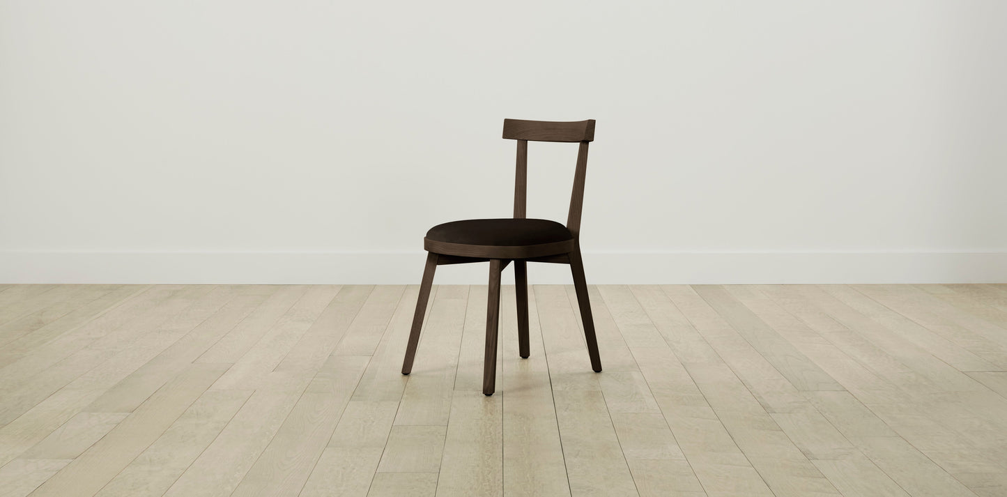 The Allen - Nubuck Leather Espresso Dining Chair