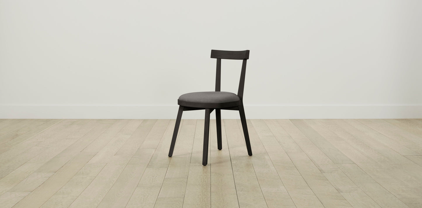 The Allen - Pebbled Leather Ash Dining Chair