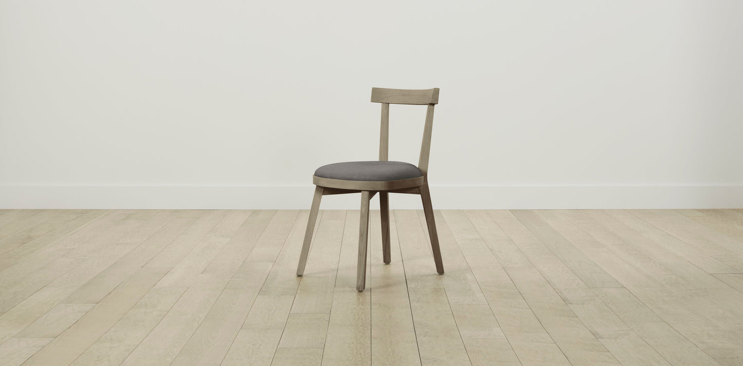 The Allen - Pebbled Leather Ash Dining Chair