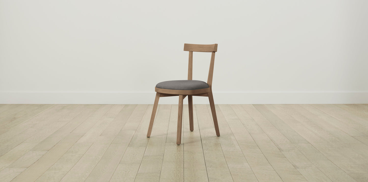 The Allen - Pebbled Leather Ash Dining Chair