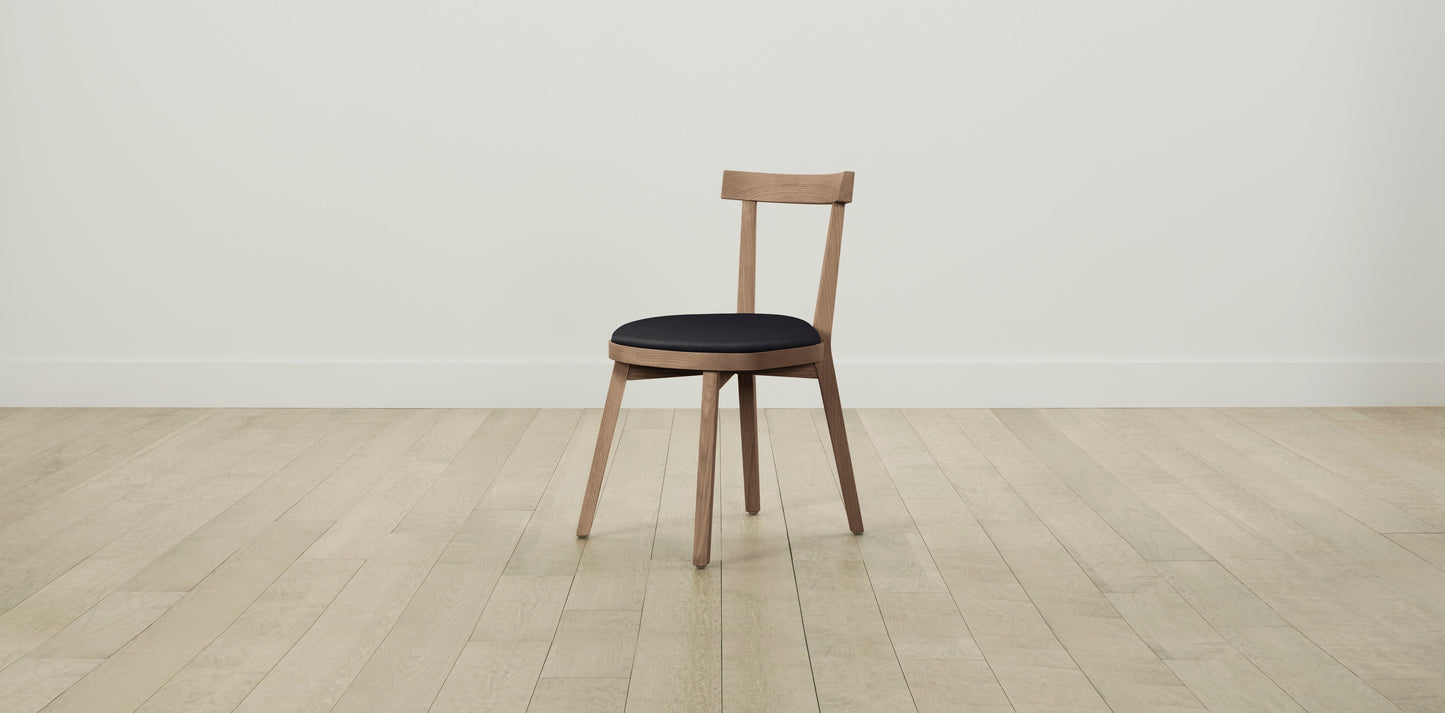 The Allen - Pebbled Leather Ink Dining Chair