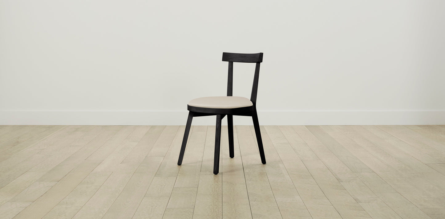 The Allen - Pebbled Leather Stone Dining Chair