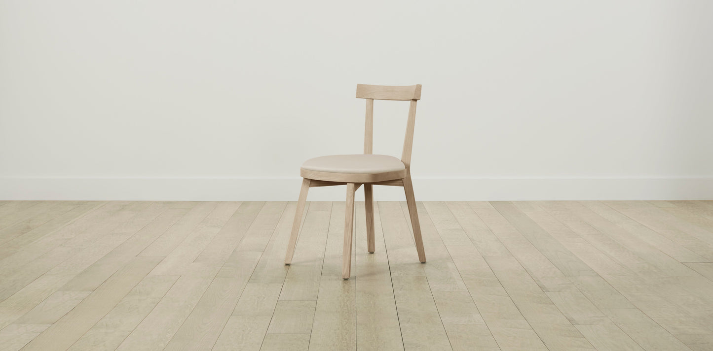 The Allen - Pebbled Leather Stone Dining Chair