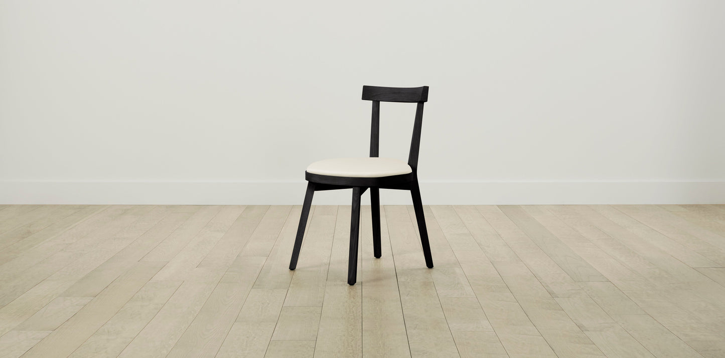 The Allen - Pebbled Leather Swan Dining Chair