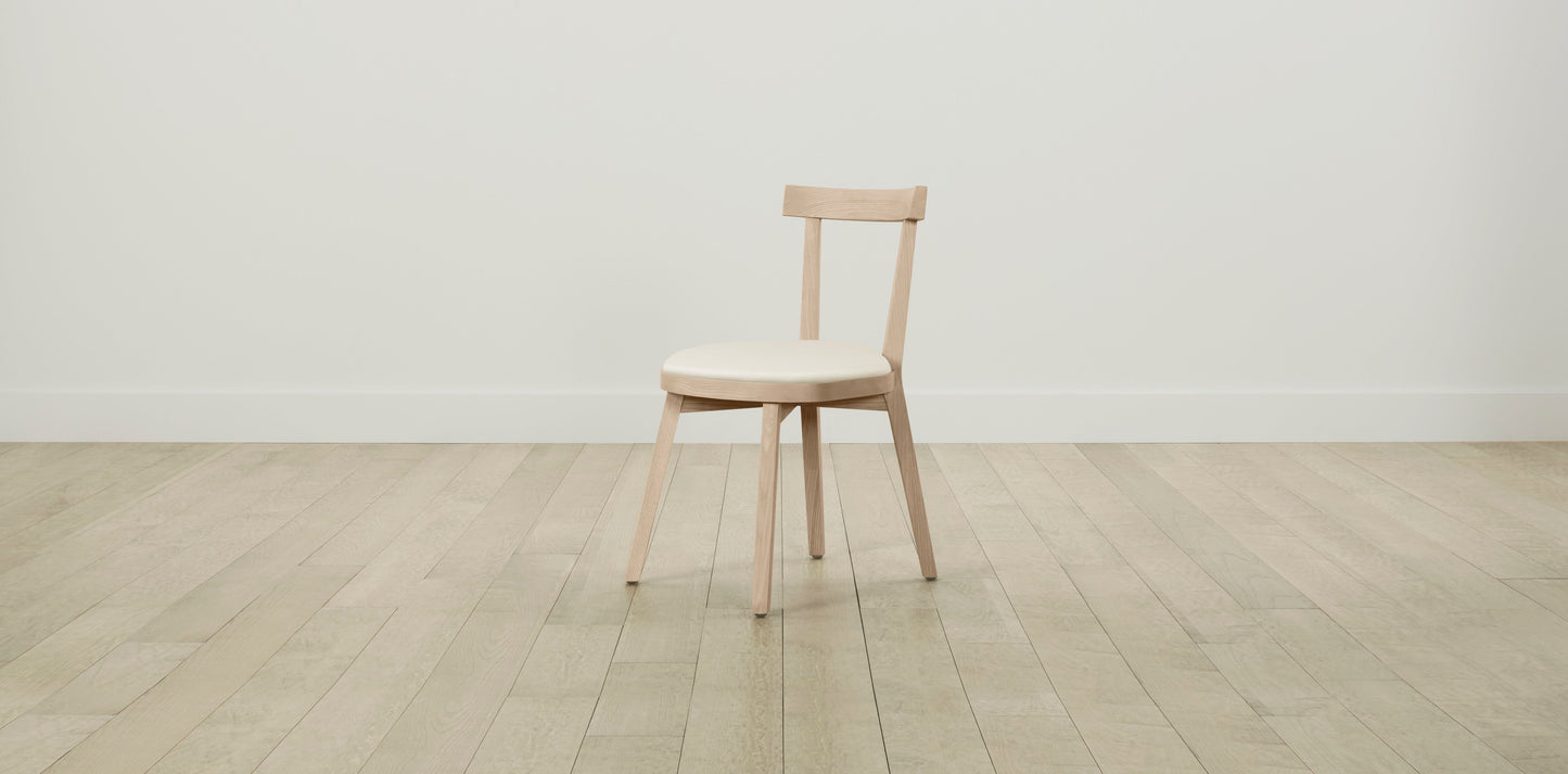 The Allen - Pebbled Leather Swan Dining Chair