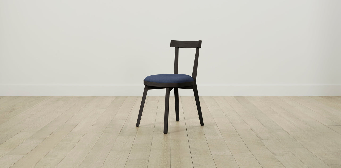 The Allen - Performance Chevron Indigo Dining Chair