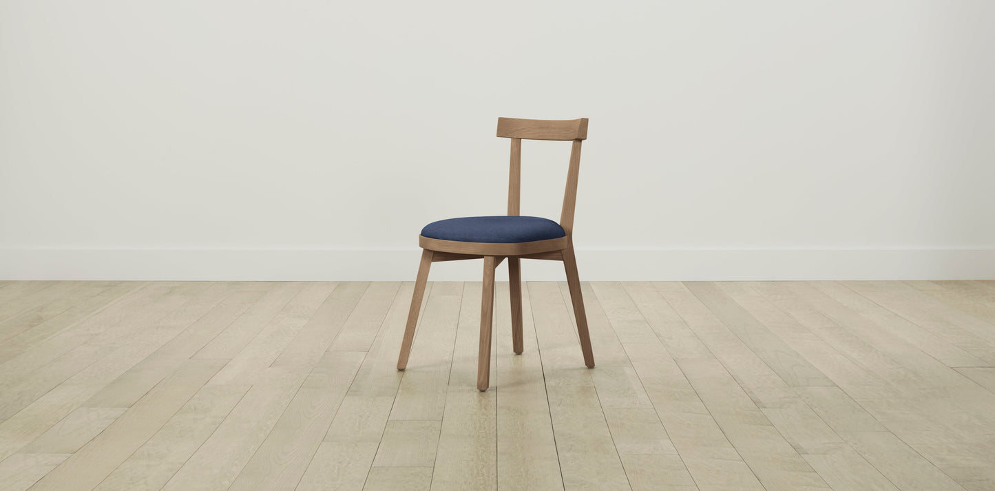 The Allen - Performance Chevron Indigo Dining Chair