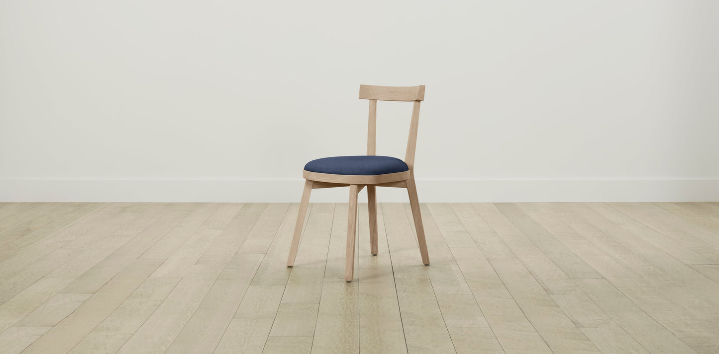 The Allen - Performance Chevron Indigo Dining Chair