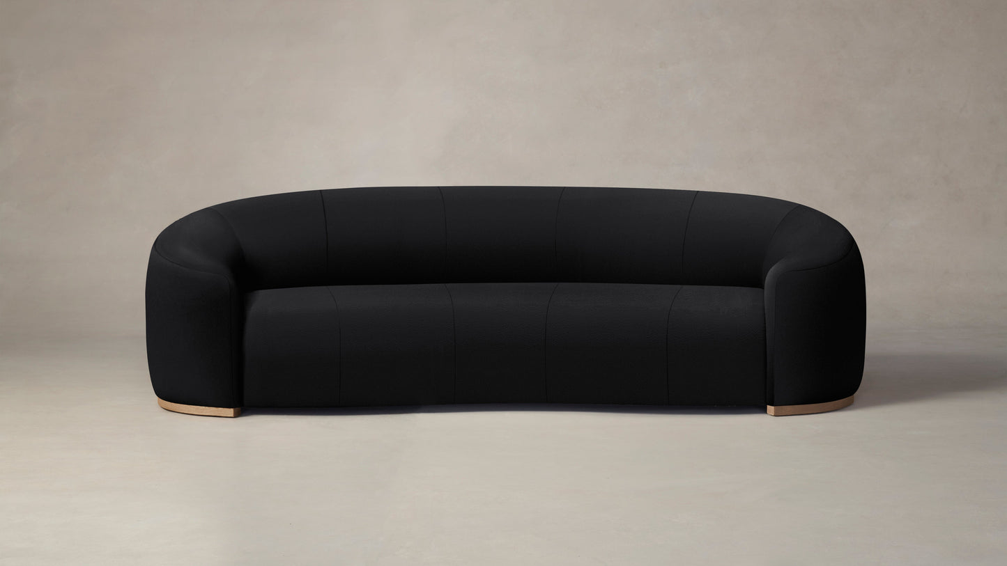 The Chelsea - Pebbled Leather Ink Sofa