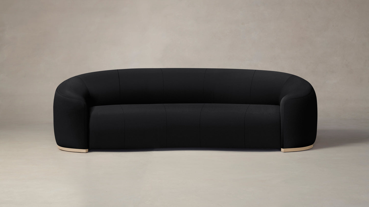 The Chelsea - Pebbled Leather Ink Sofa