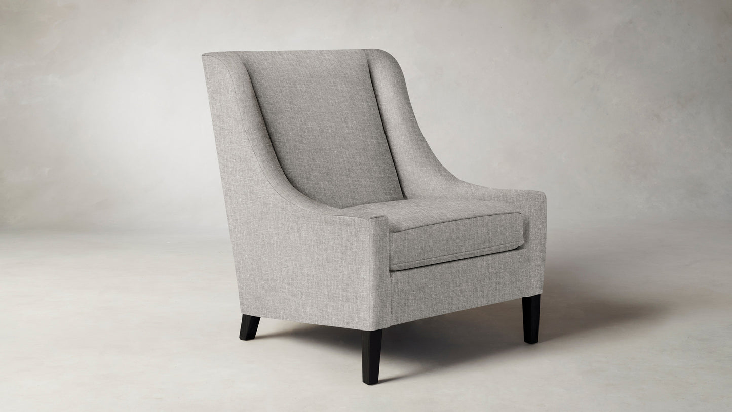 The Chrystie - Belgian Linen Agate Chair