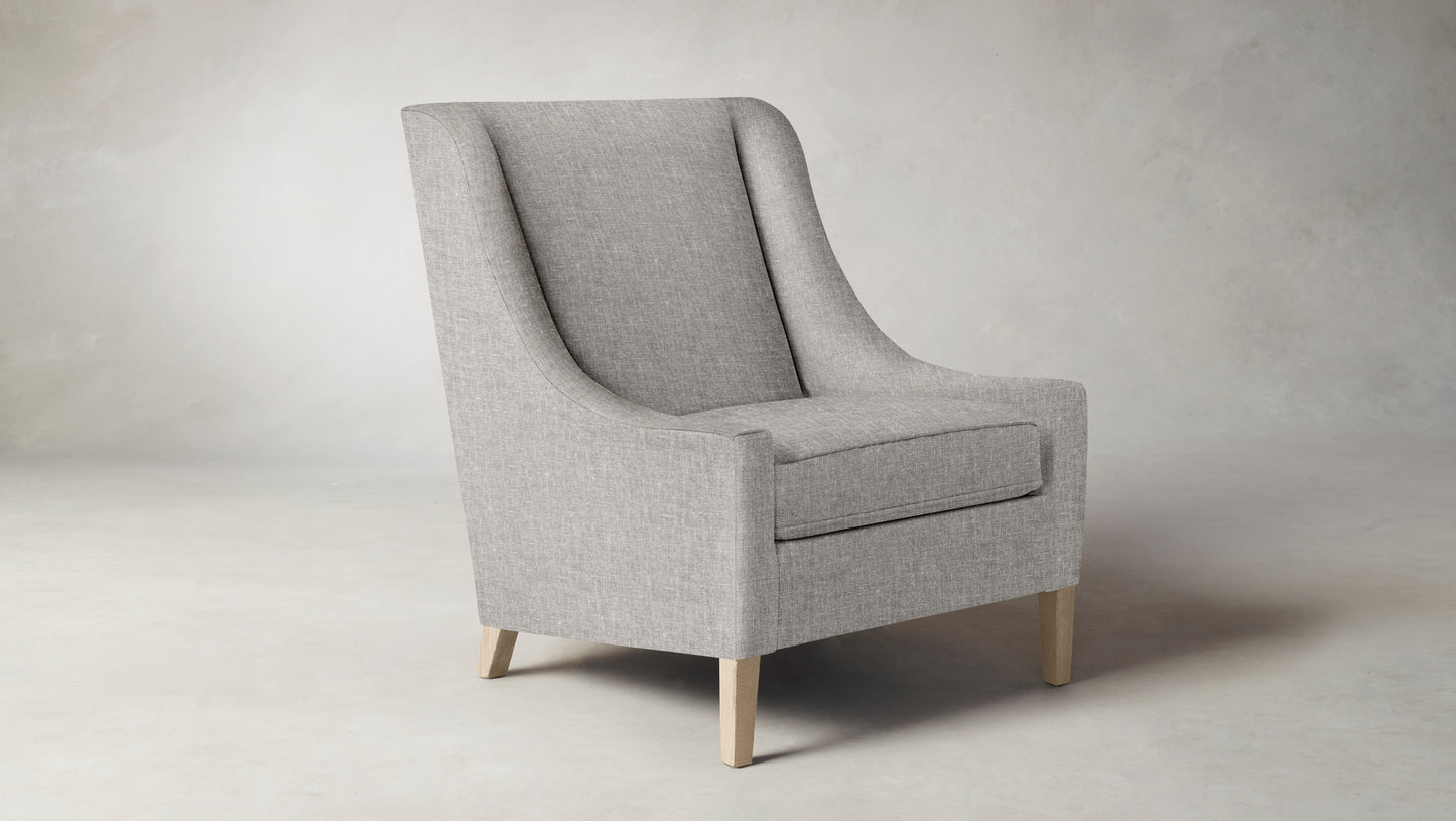 The Chrystie - Belgian Linen Agate Chair
