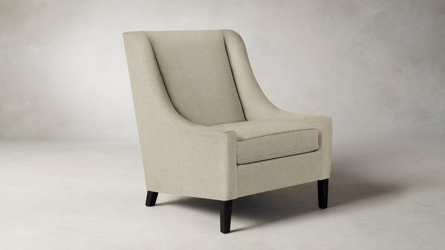 The Chrystie - Belgian Linen Alder Chair