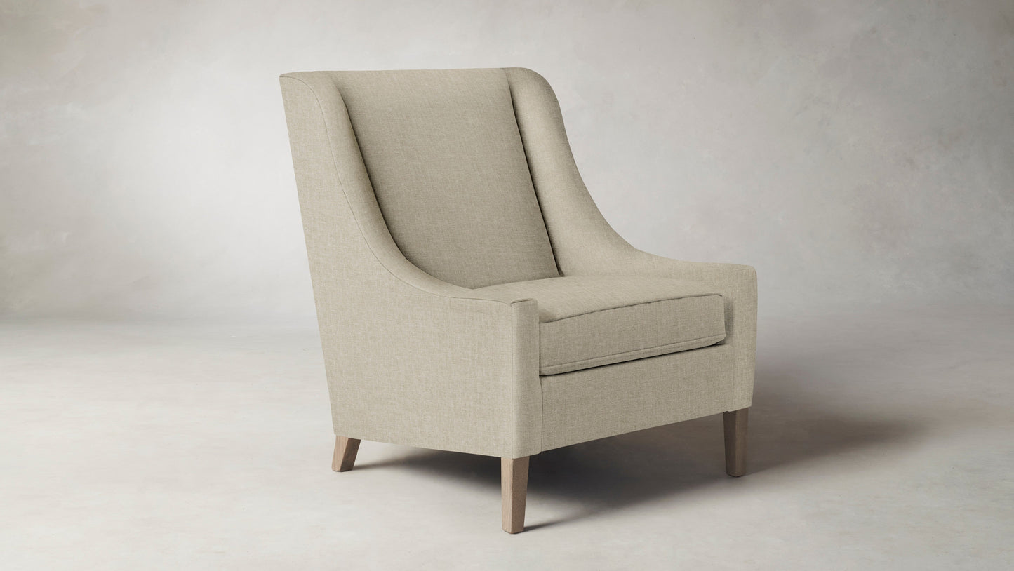 The Chrystie - Belgian Linen Alder Chair
