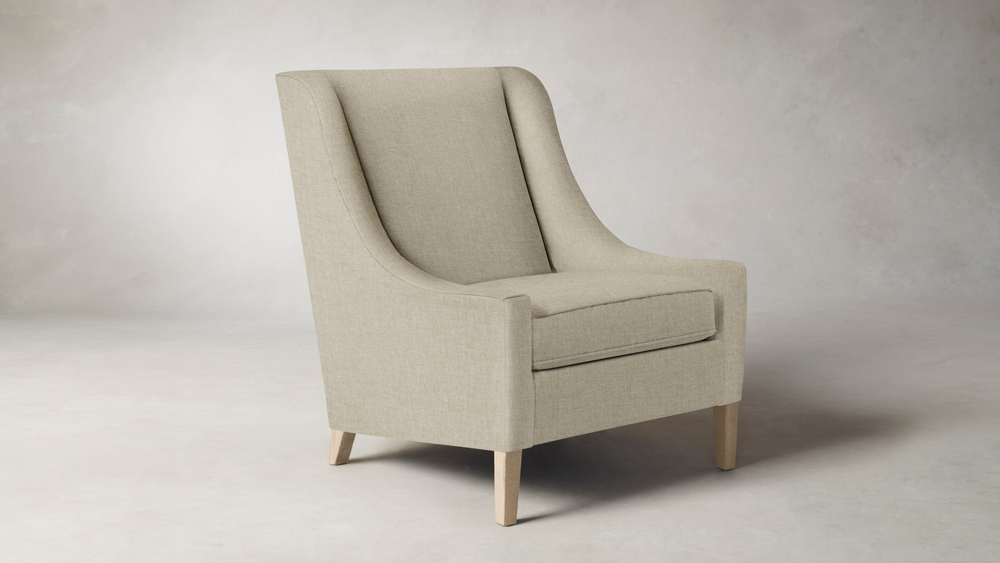 The Chrystie - Belgian Linen Alder Chair