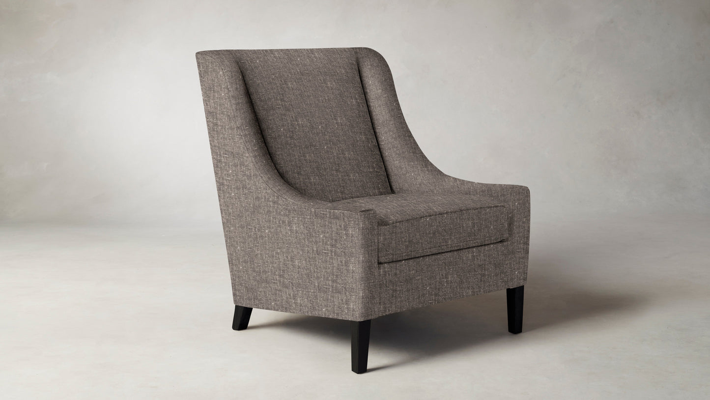 The Chrystie - Belgian Linen Carob Chair