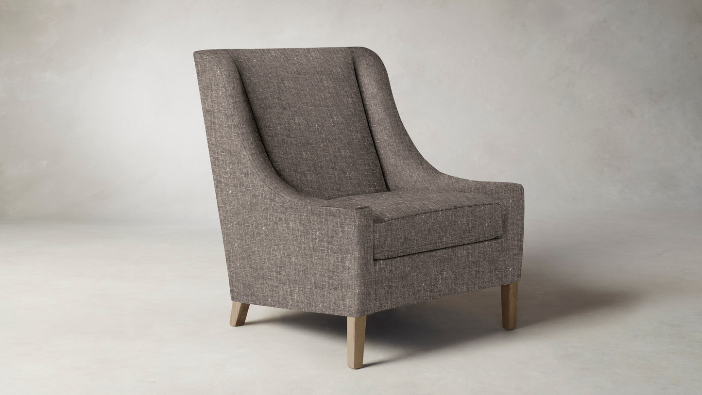 The Chrystie - Belgian Linen Carob Chair