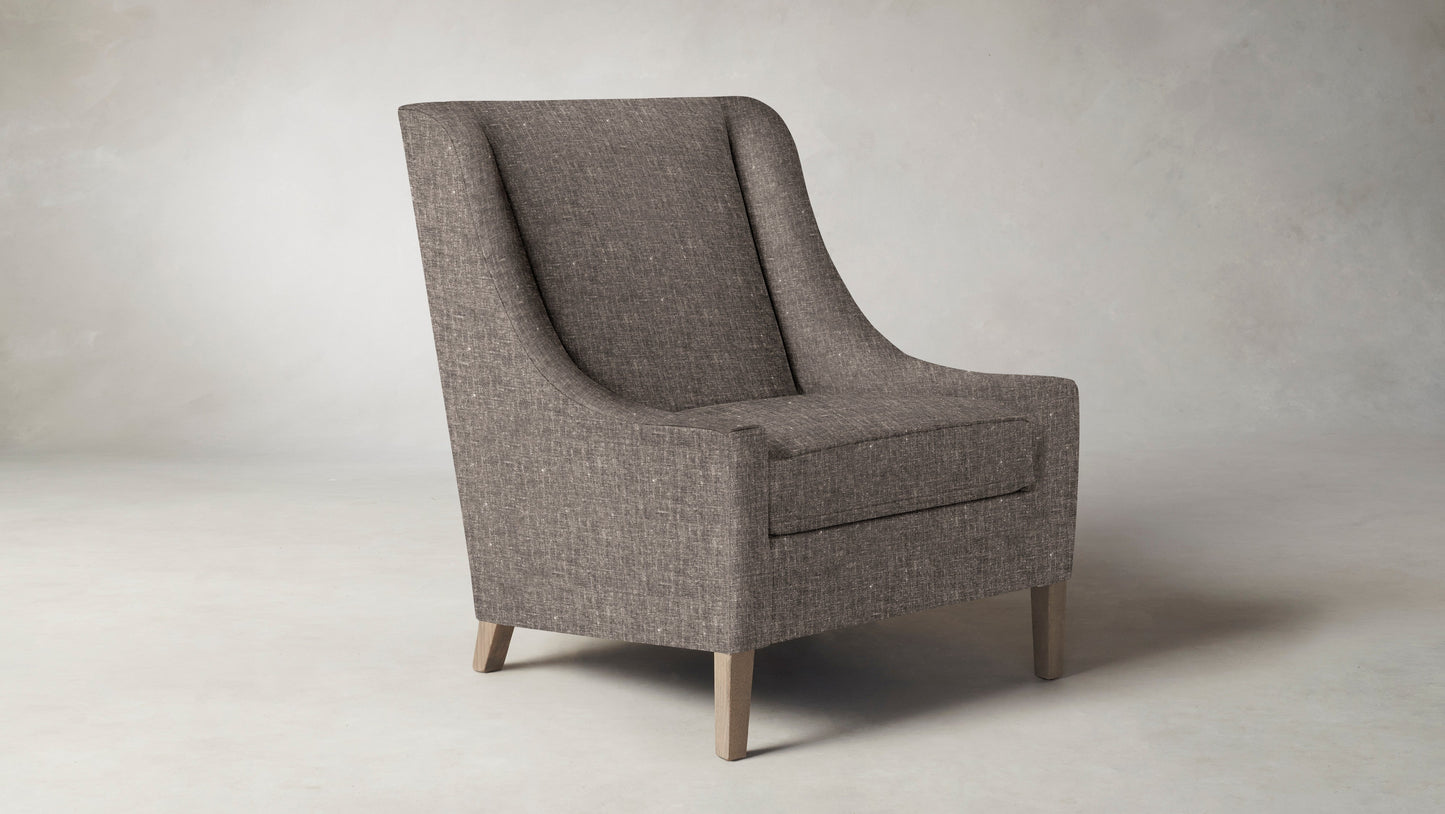 The Chrystie - Belgian Linen Carob Chair