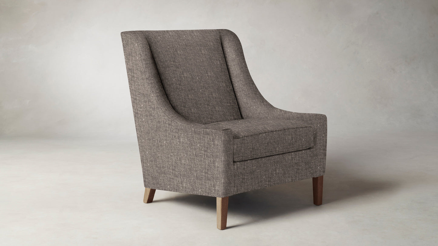 The Chrystie - Belgian Linen Carob Chair