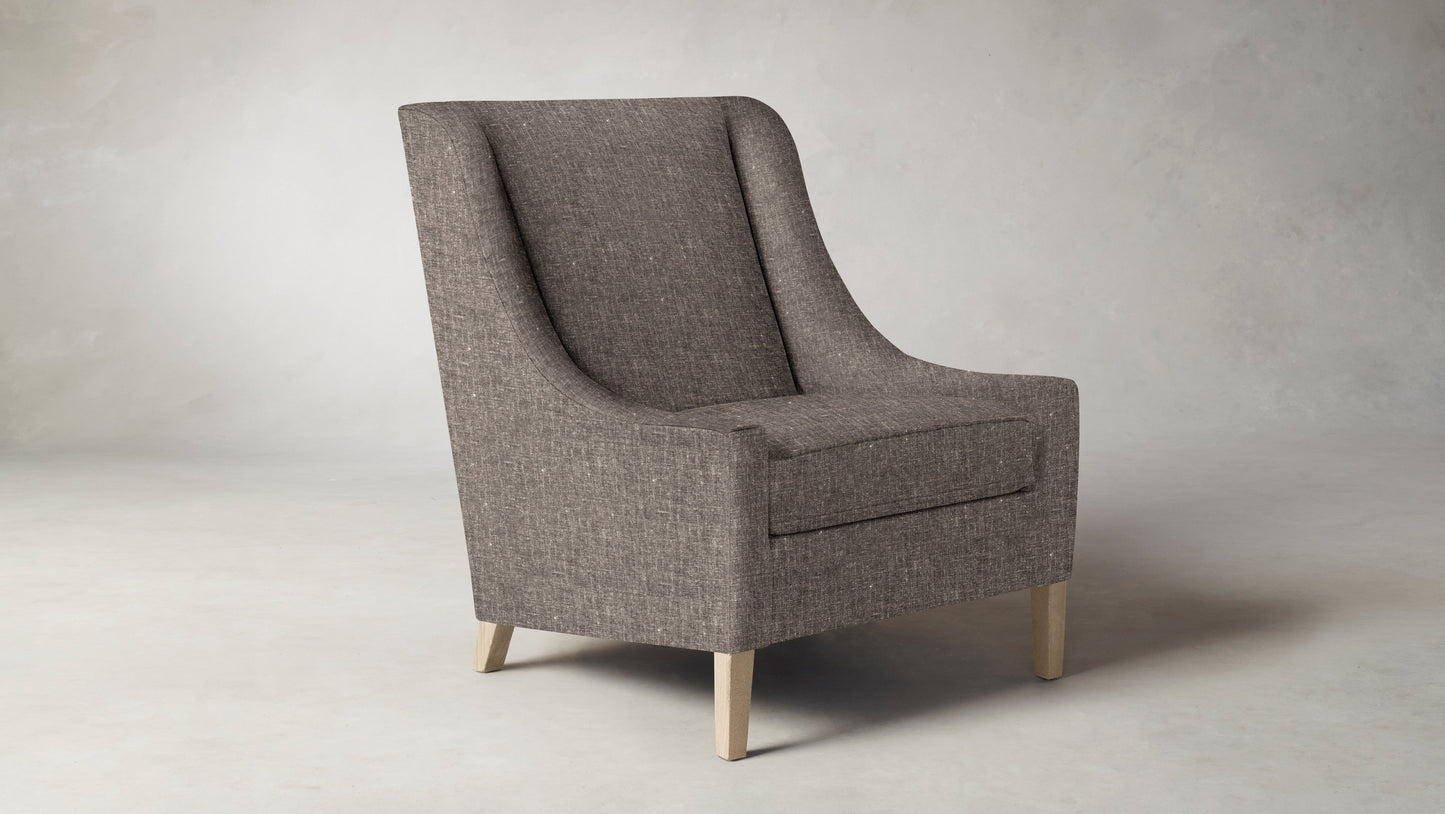 The Chrystie - Belgian Linen Carob Chair