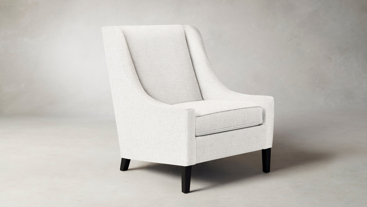 The Chrystie - Belgian Linen Egret Chair