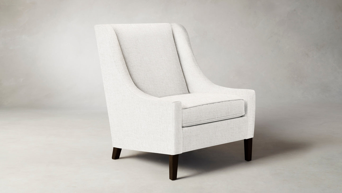The Chrystie - Belgian Linen Egret Chair
