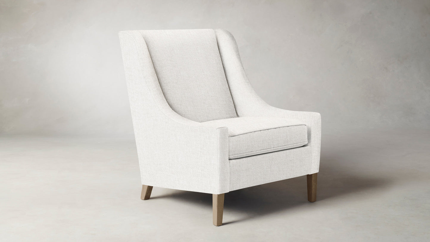 The Chrystie - Belgian Linen Egret Chair