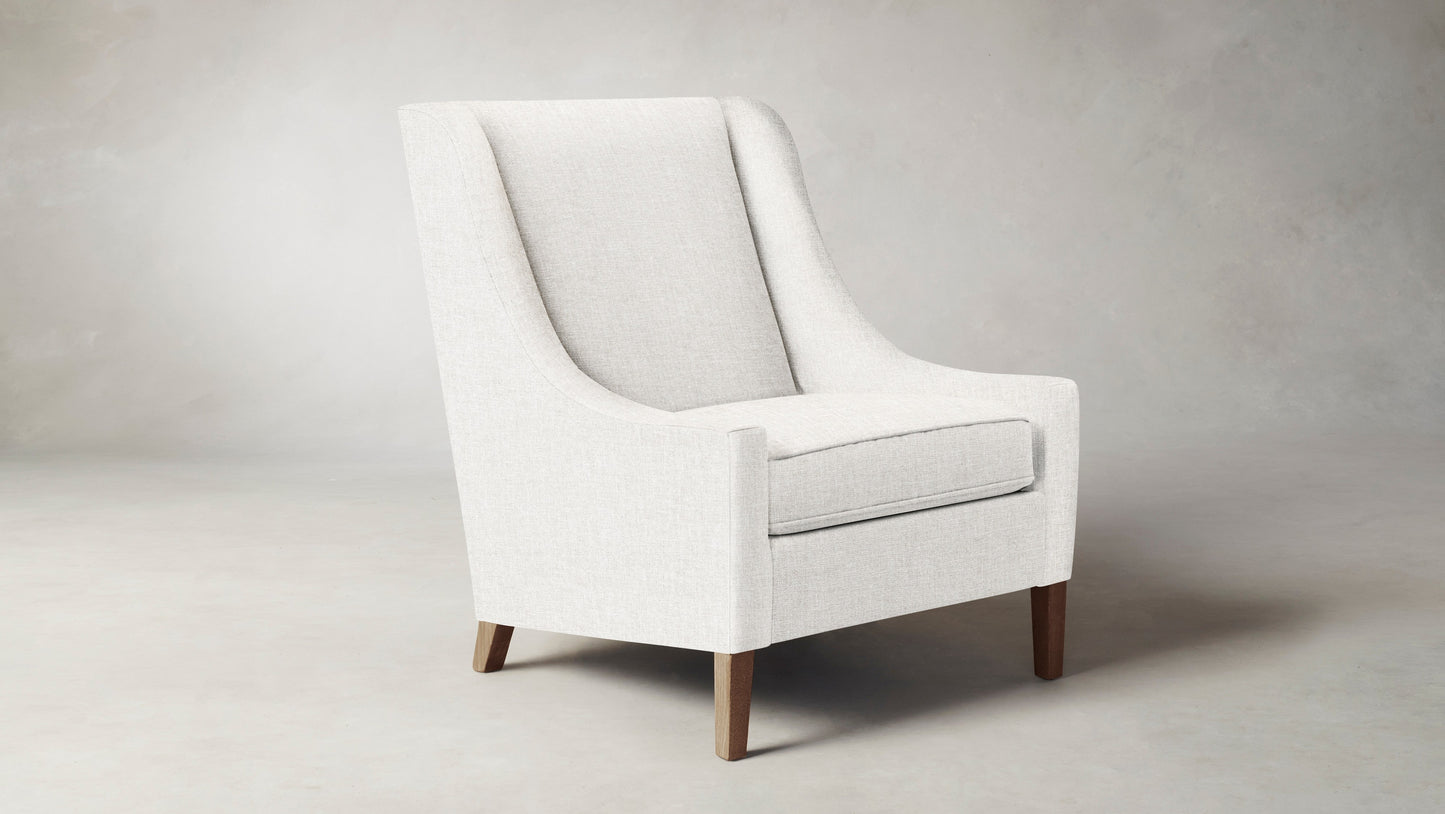The Chrystie - Belgian Linen Egret Chair