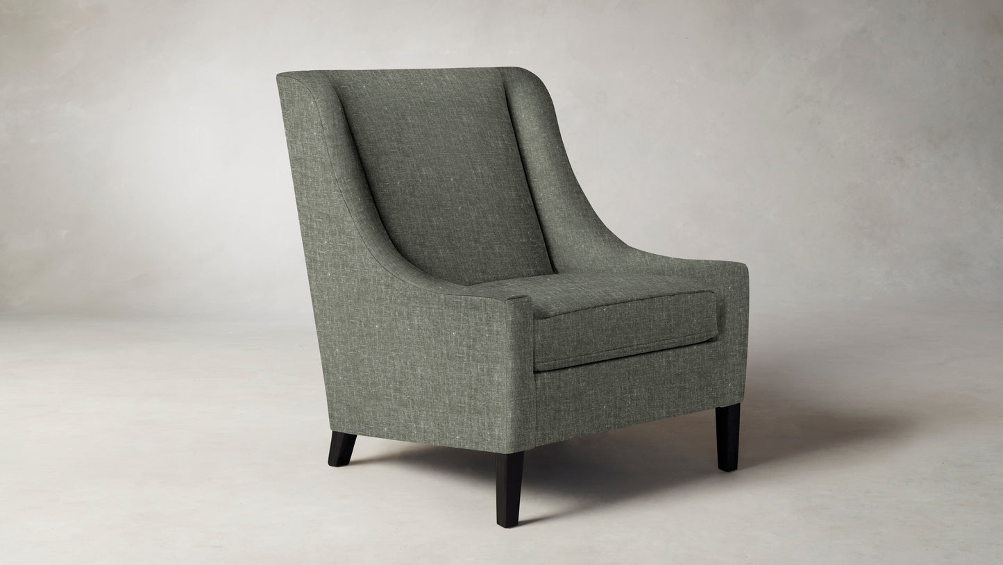 The Chrystie - Belgian Linen Thyme Chair