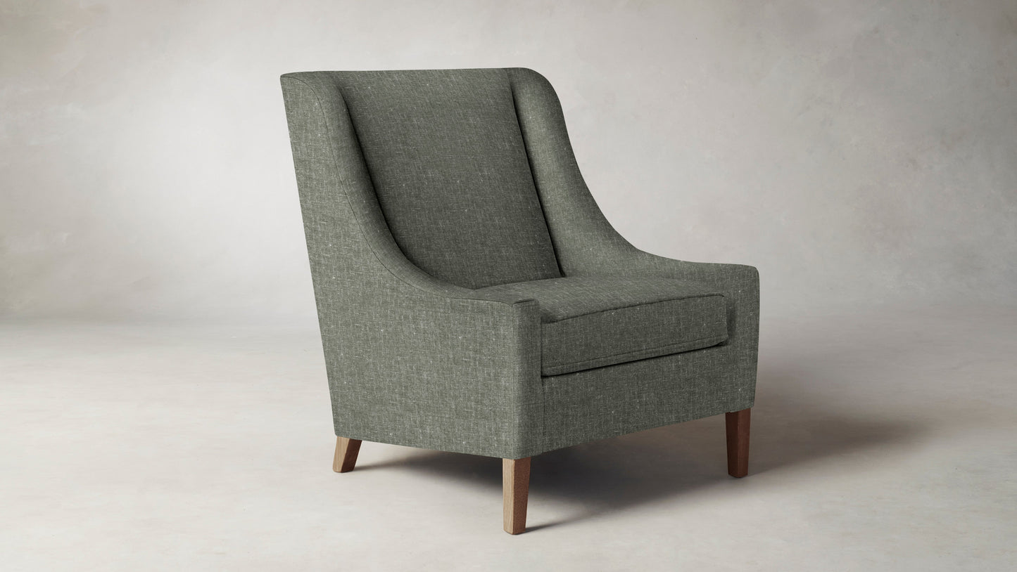 The Chrystie - Belgian Linen Thyme Chair