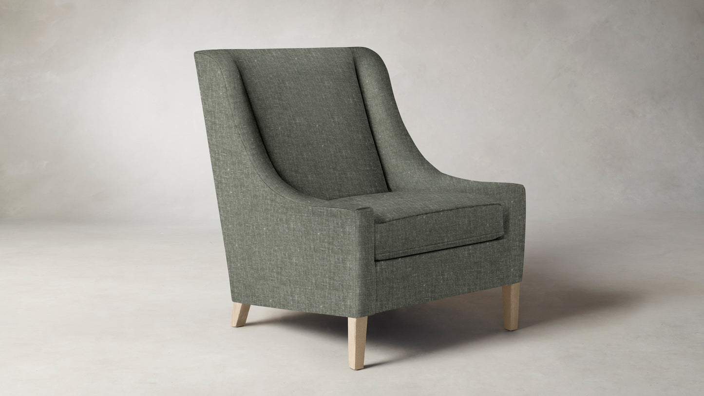 The Chrystie - Belgian Linen Thyme Chair