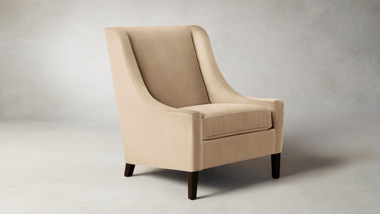 The Chrystie - Mohair Almond Chair