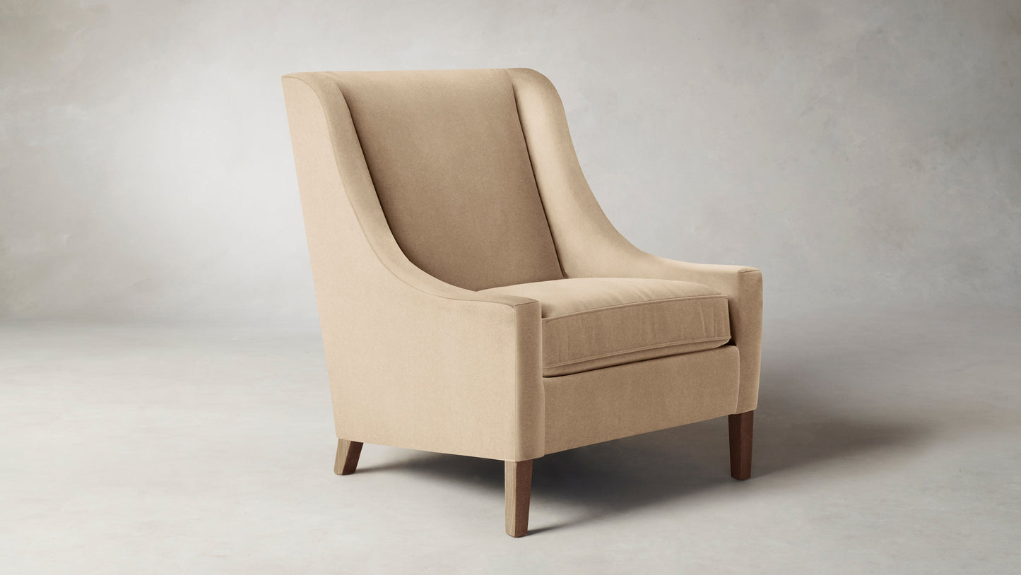 The Chrystie - Mohair Almond Chair
