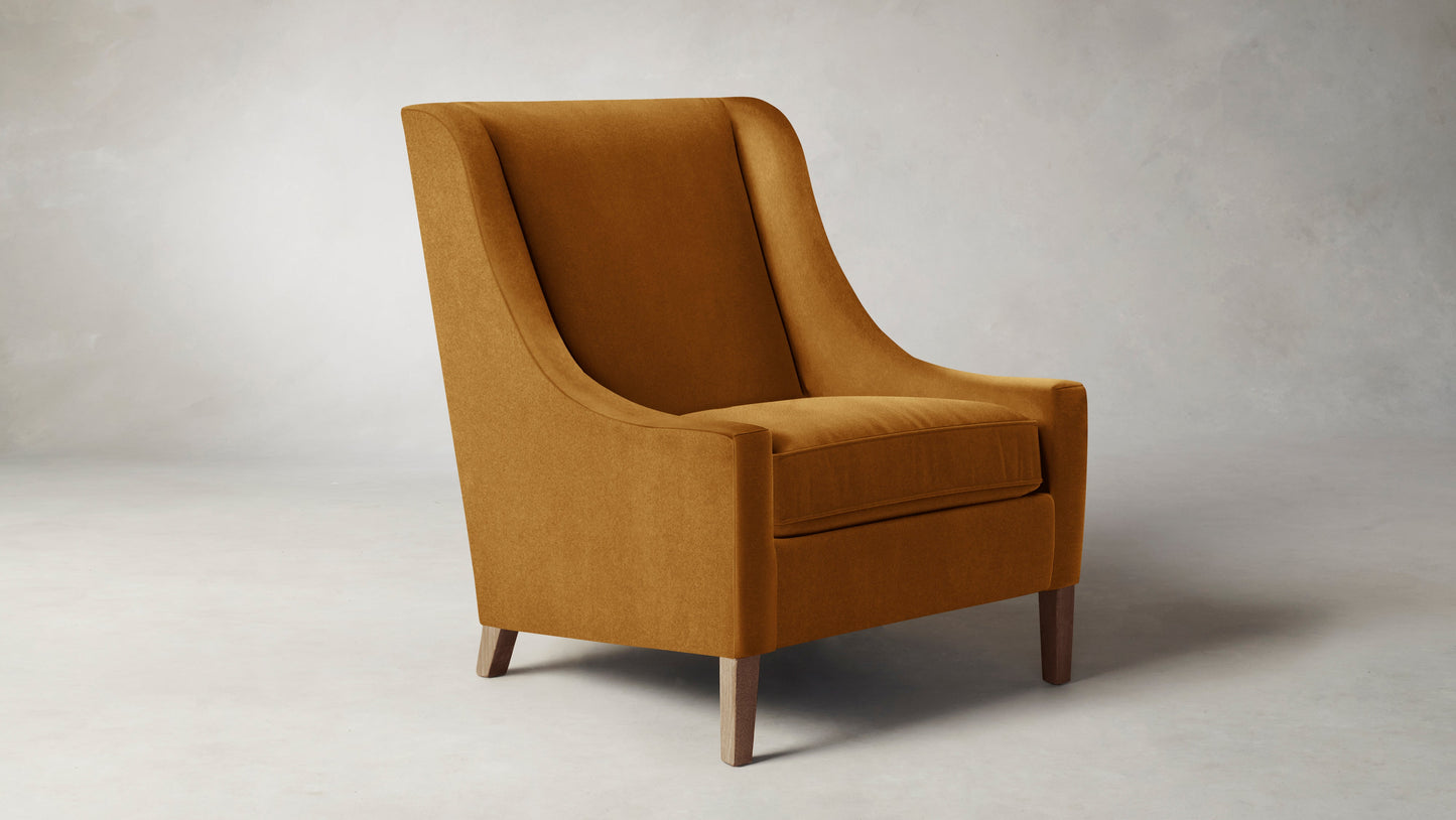 The Chrystie - Mohair Amber Chair