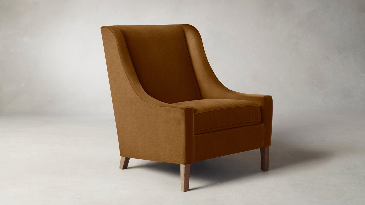 The Chrystie - Mohair Brown Sugar Chair
