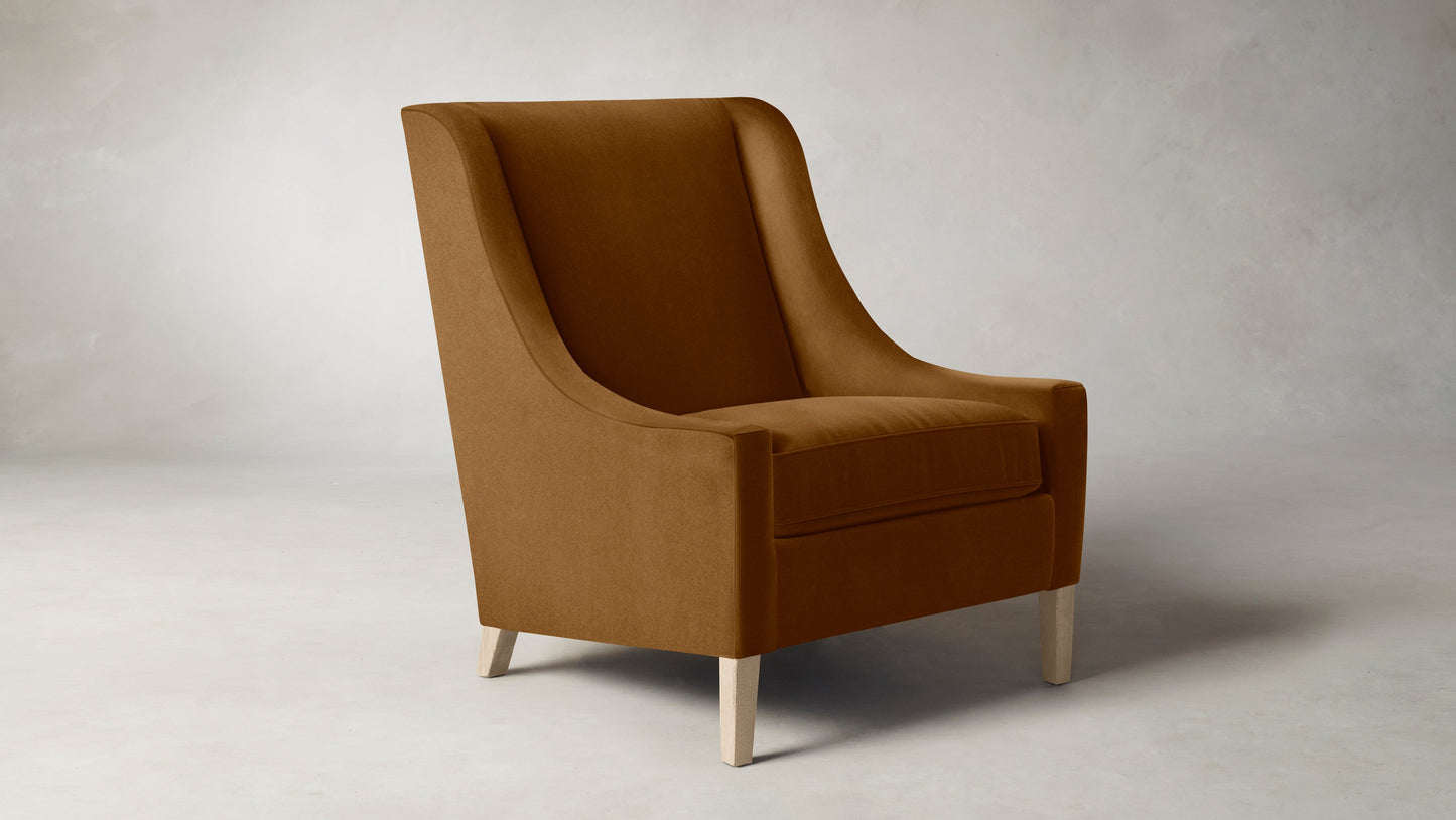 The Chrystie - Mohair Brown Sugar Chair