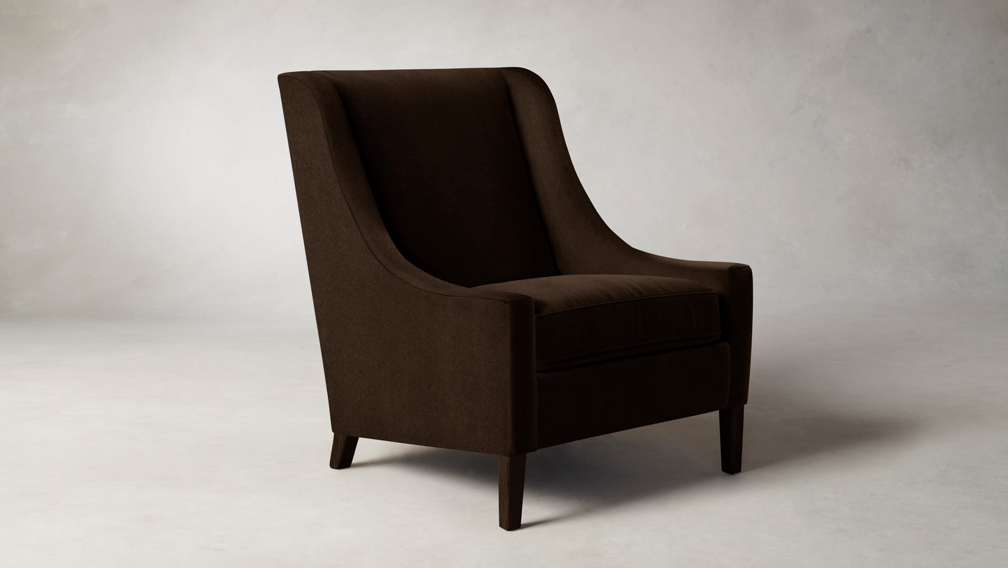 The Chrystie - Mohair Chocolate Chair