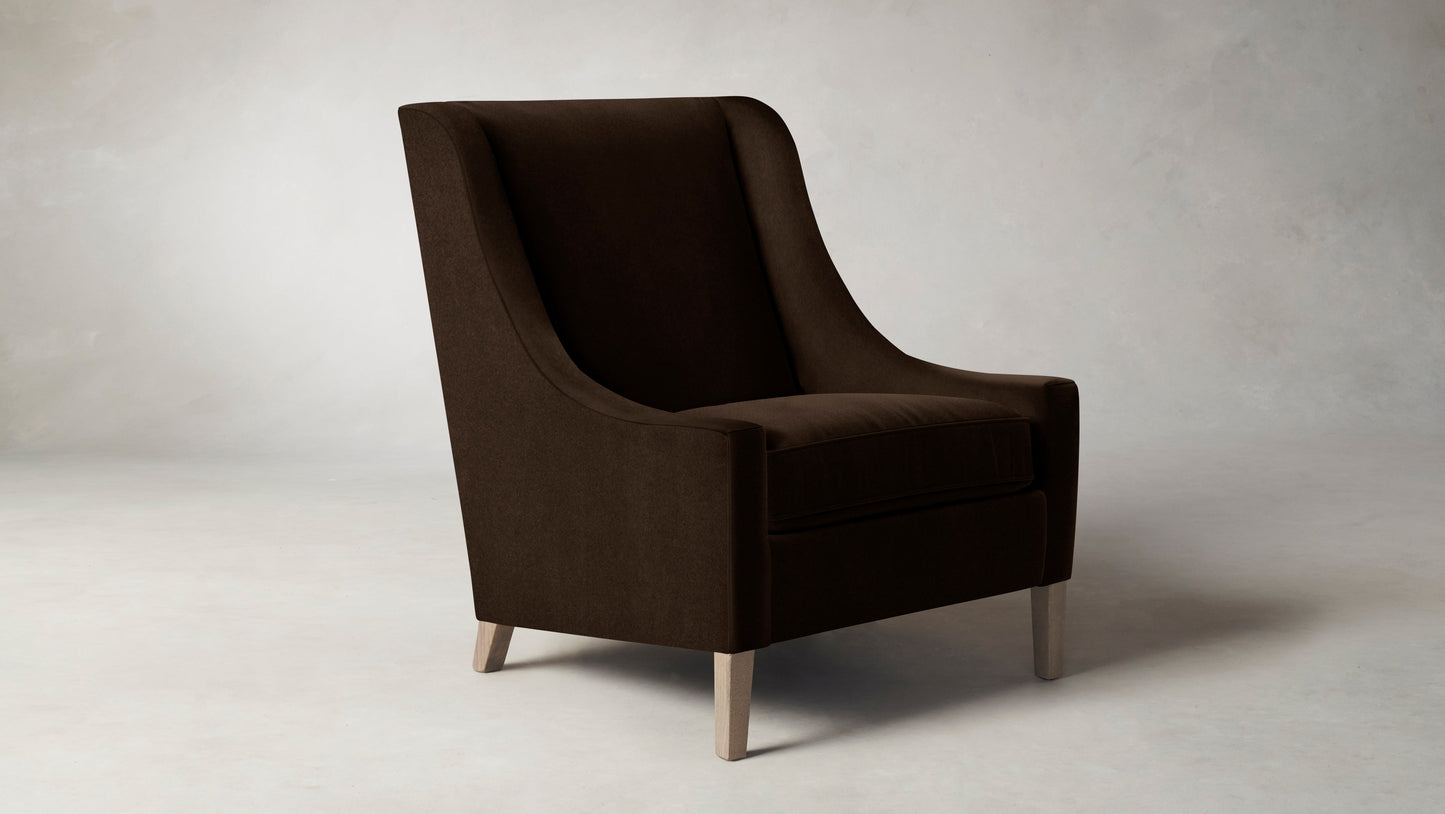 The Chrystie - Mohair Chocolate Chair