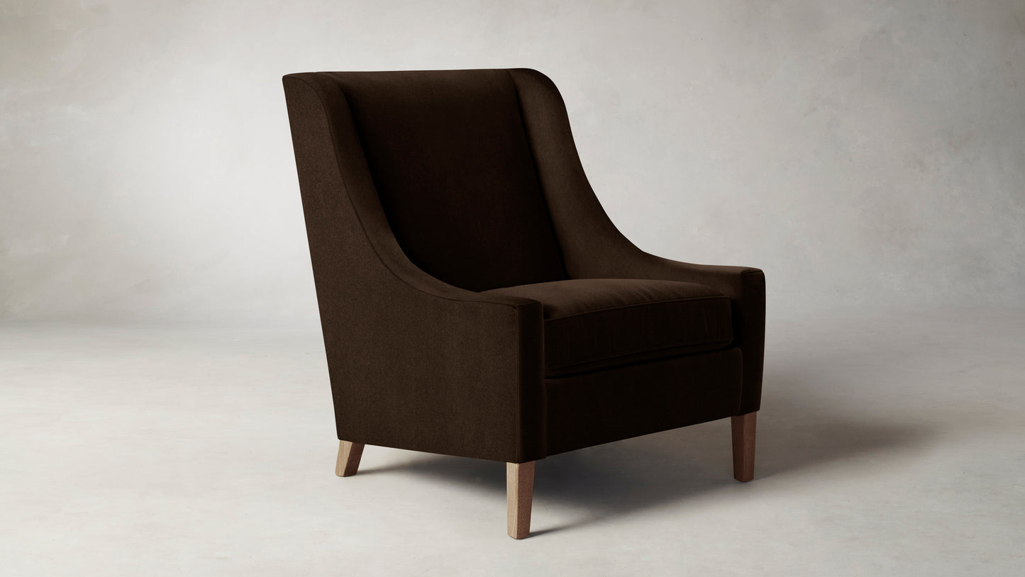 The Chrystie - Mohair Chocolate Chair