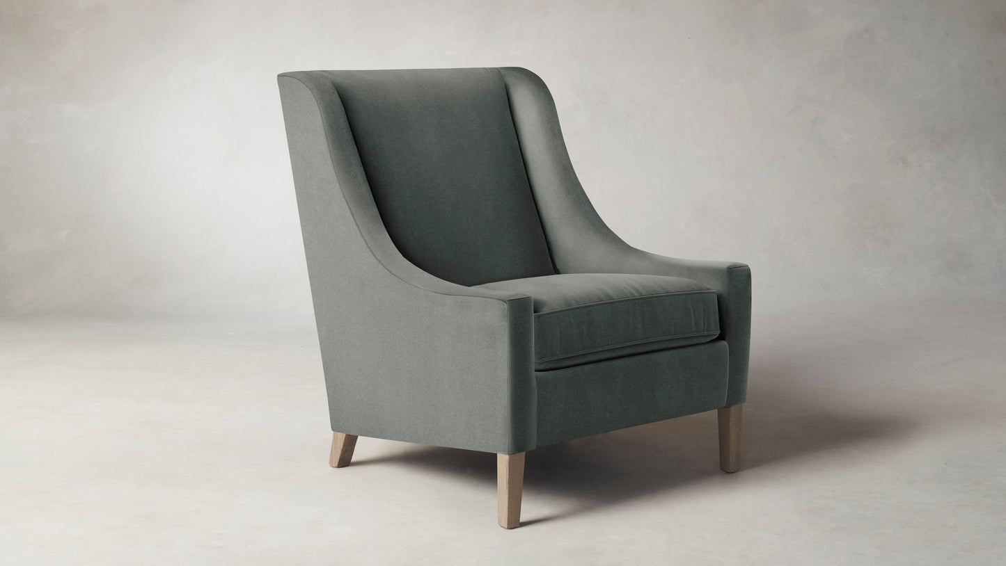 The Chrystie - Mohair Fog Chair