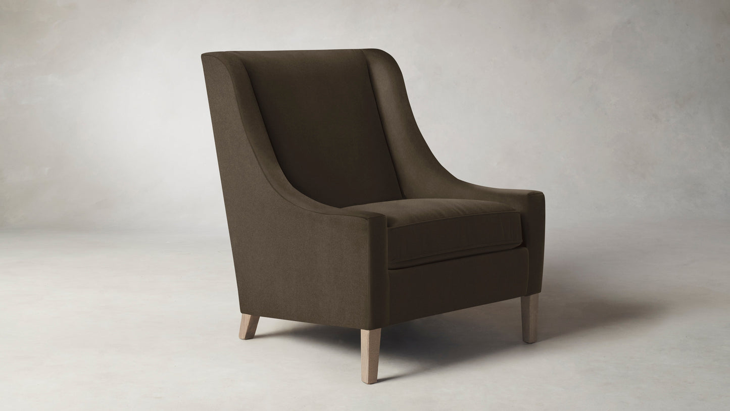The Chrystie - Mohair Mink Chair