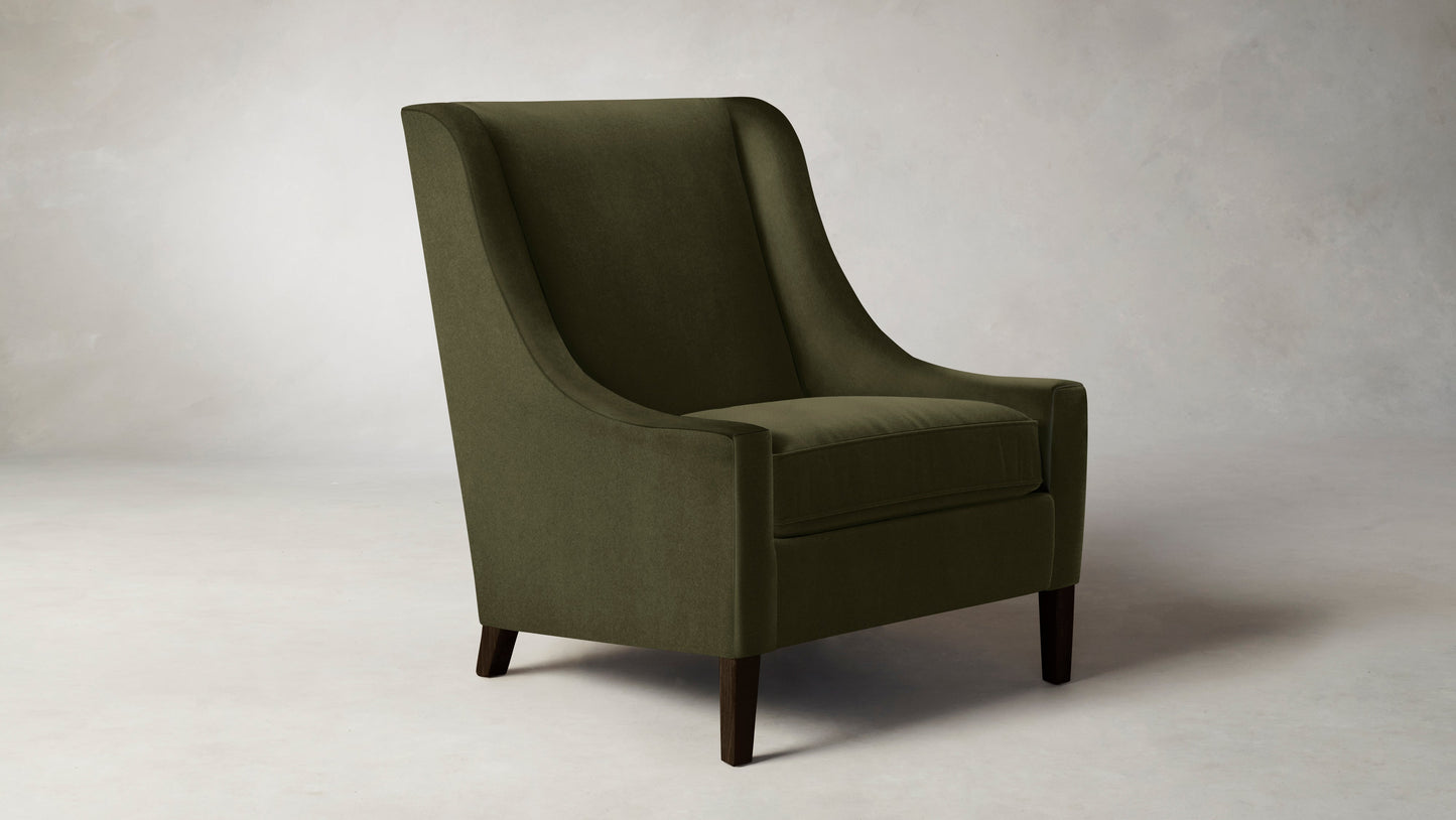 The Chrystie - Mohair Moss Chair