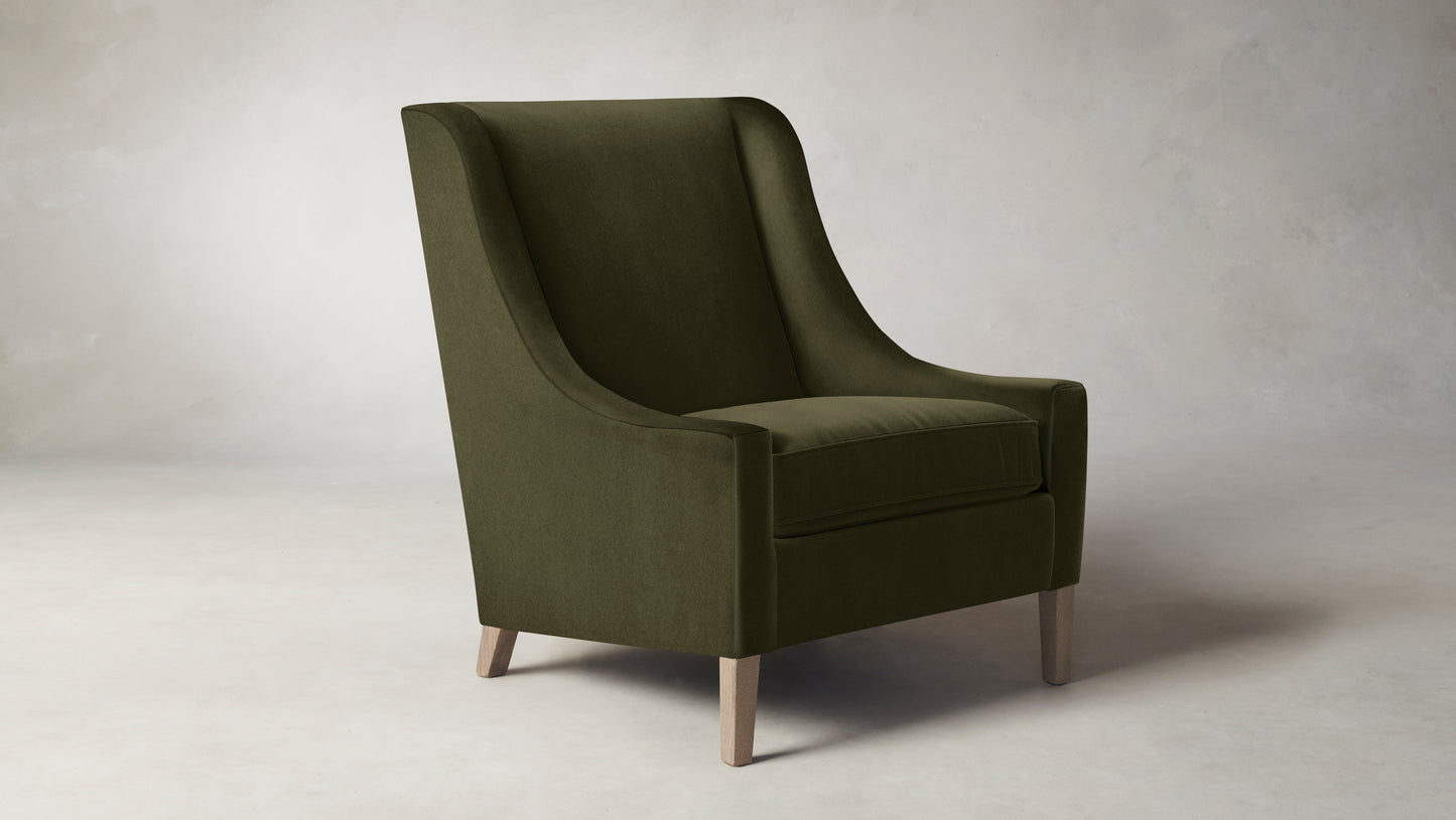 The Chrystie - Mohair Moss Chair