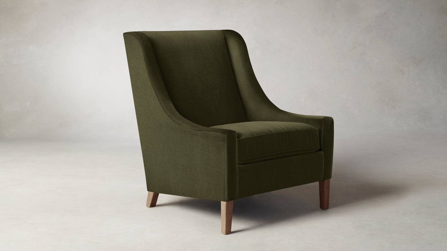The Chrystie - Mohair Moss Chair