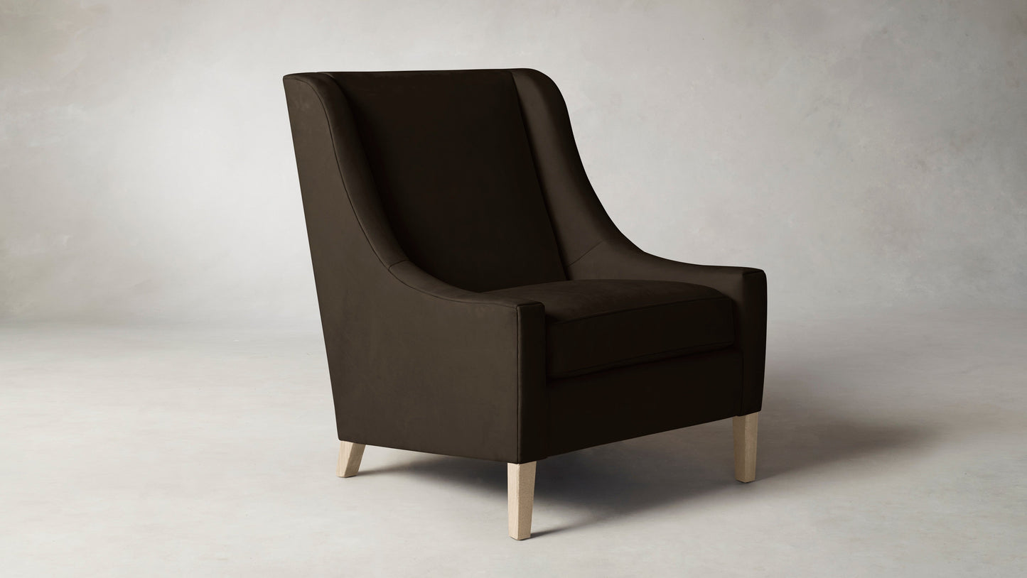 The Chrystie - Nubuck Leather Espresso Chair
