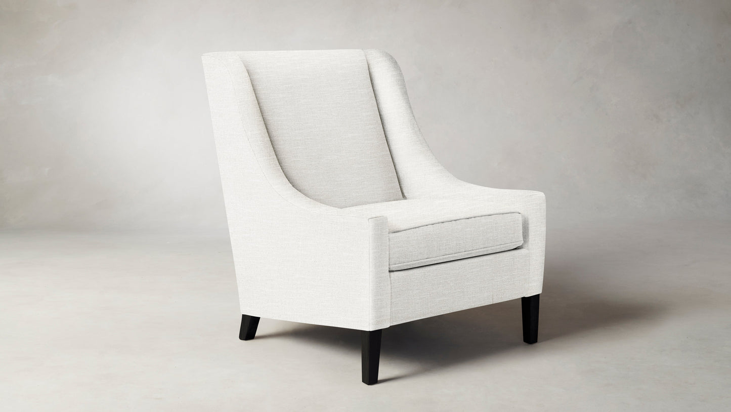 The Chrystie - Performance Chenille Alabaster Chair