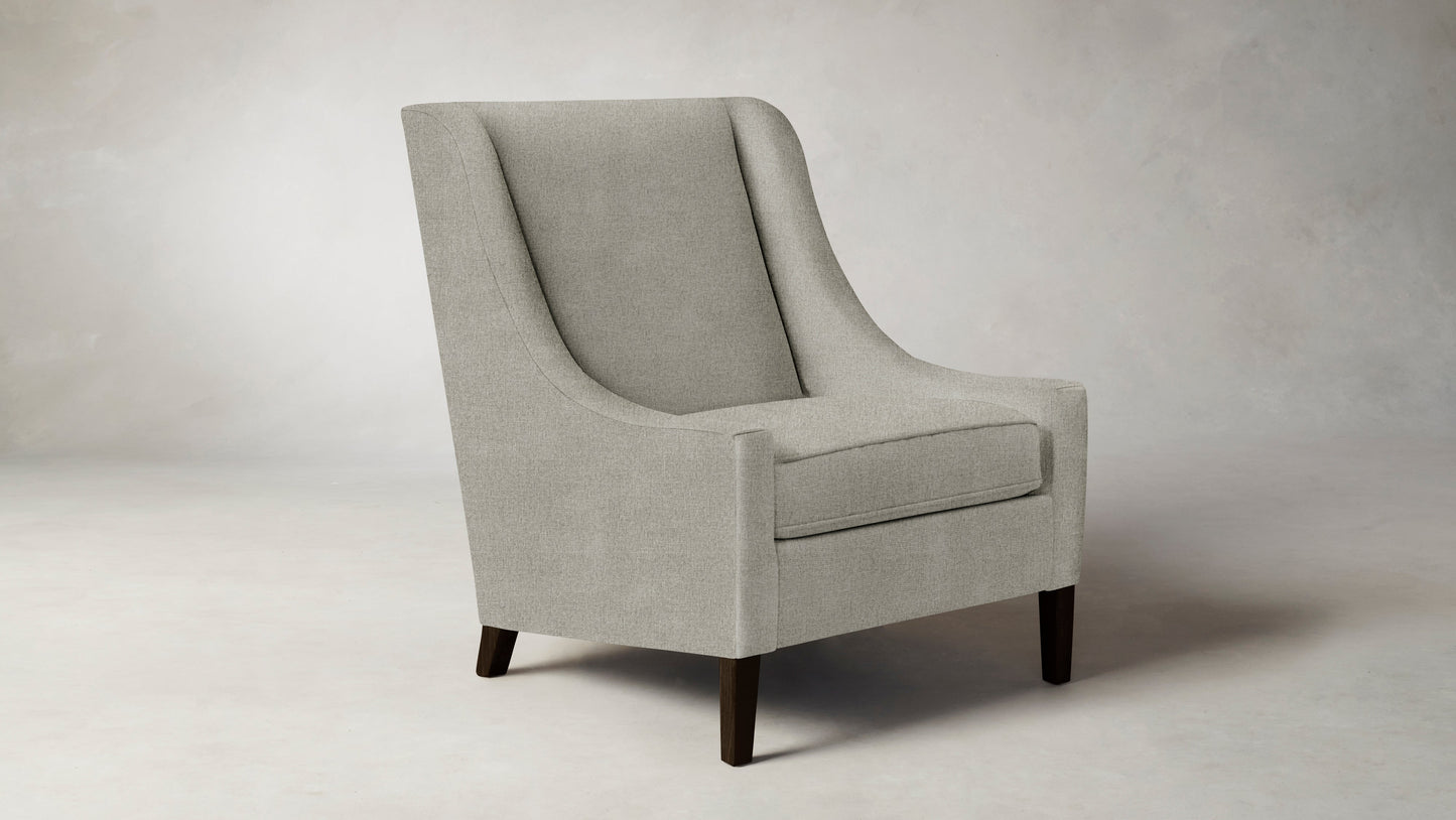 The Chrystie - Performance Melange Weave Flint Chair