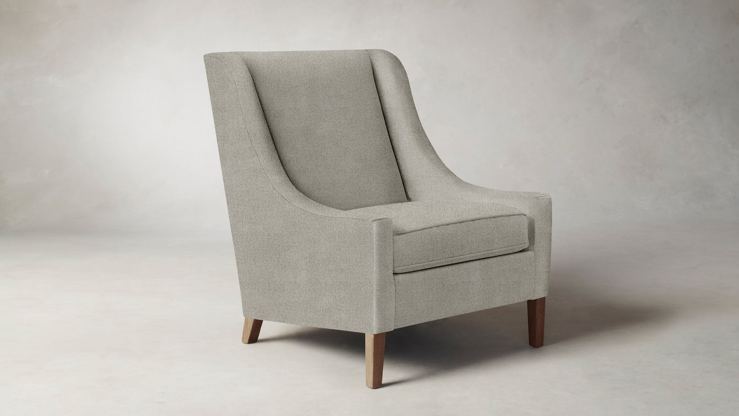 The Chrystie - Performance Melange Weave Flint Chair