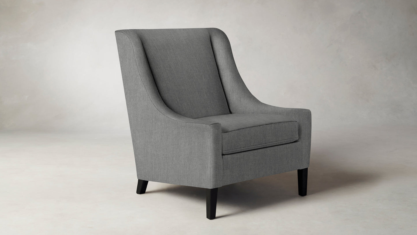 The Chrystie - Performance Tweed Smoke Chair